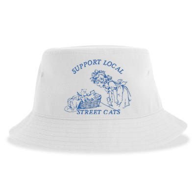 Support Local Street Vintage Graphic Sustainable Bucket Hat