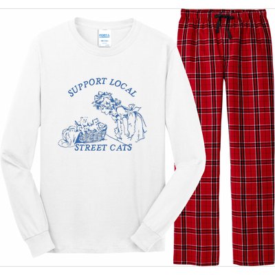 Support Local Street Vintage Graphic Long Sleeve Pajama Set