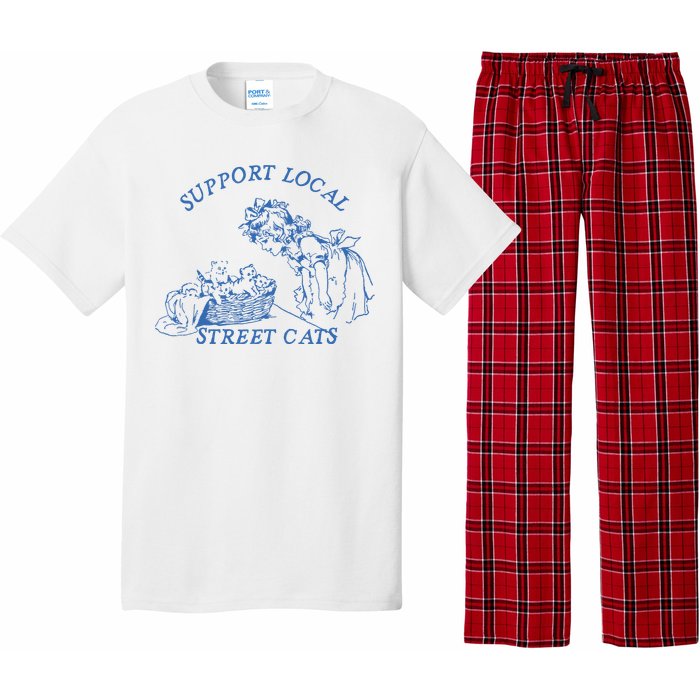 Support Local Street Vintage Graphic Pajama Set