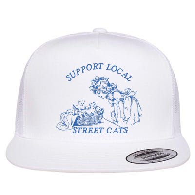 Support Local Street Vintage Graphic Flat Bill Trucker Hat