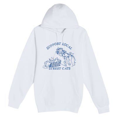 Support Local Street Vintage Graphic Premium Pullover Hoodie