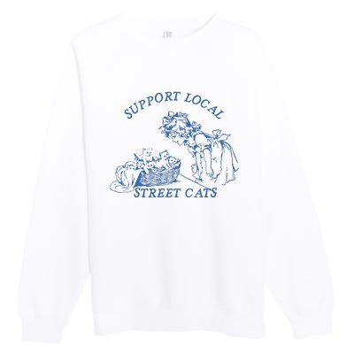 Support Local Street Vintage Graphic Premium Crewneck Sweatshirt