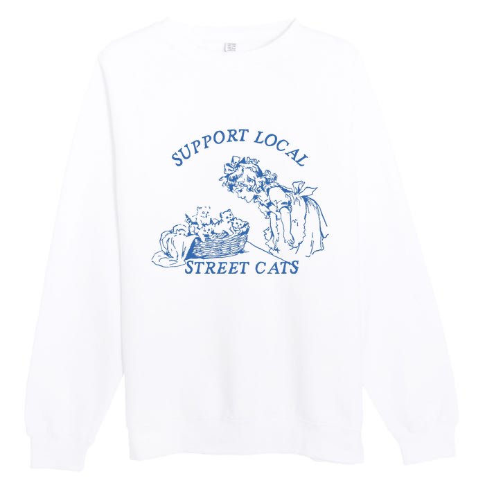 Support Local Street Vintage Graphic Premium Crewneck Sweatshirt