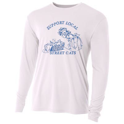 Support Local Street Vintage Graphic Cooling Performance Long Sleeve Crew