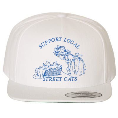 Support Local Street Vintage Graphic Wool Snapback Cap