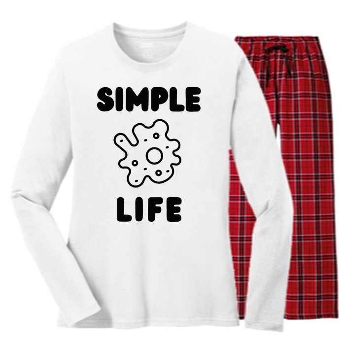 Simple Life Women's Long Sleeve Flannel Pajama Set 