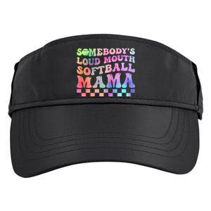 Somebody's Loudmouth Softball Mama Funny Mother's Day Adult Drive Performance Visor