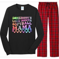 Somebody's Loudmouth Softball Mama Funny Mother's Day Long Sleeve Pajama Set