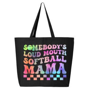 Somebody's Loudmouth Softball Mama Funny Mother's Day 25L Jumbo Tote