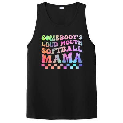 Somebody's Loudmouth Softball Mama Funny Mother's Day PosiCharge Competitor Tank