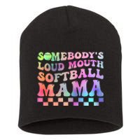 Somebody's Loudmouth Softball Mama Funny Mother's Day Short Acrylic Beanie