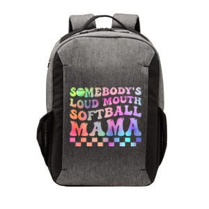 Somebody's Loudmouth Softball Mama Funny Mother's Day Vector Backpack