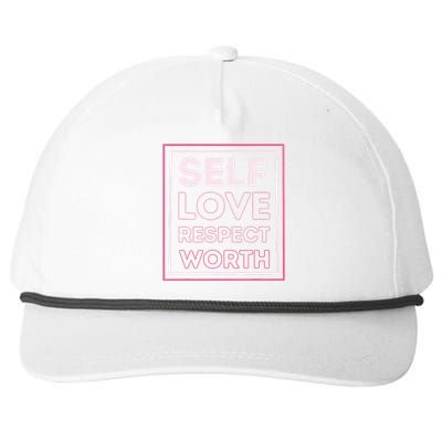 Self Love Self Respect Self Worth Empowerment Confidence Snapback Five-Panel Rope Hat