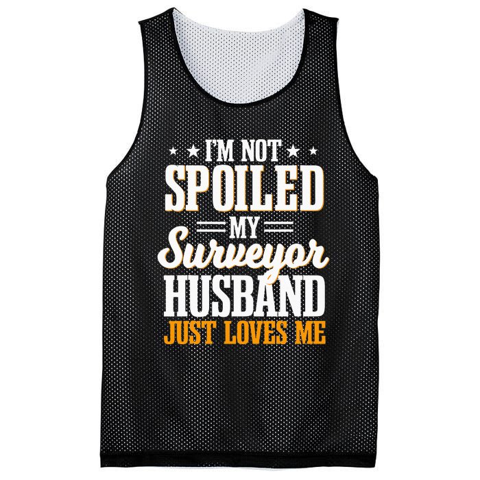 Surveyor Land Surveying Spoiled Wife Cartographer Valuer Mesh Reversible Basketball Jersey Tank