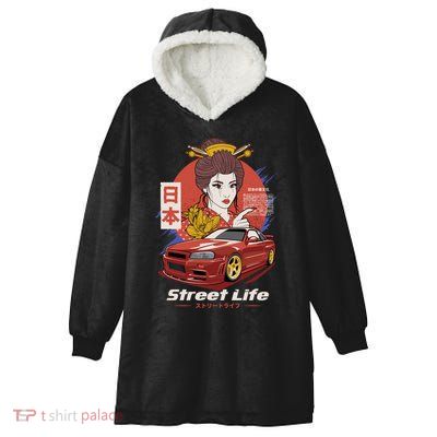 Street Life Hooded Wearable Blanket