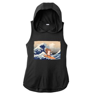 Squirrel Lover Squirrel Art Funny Surf Funny Squirrel Ladies PosiCharge Tri-Blend Wicking Draft Hoodie Tank