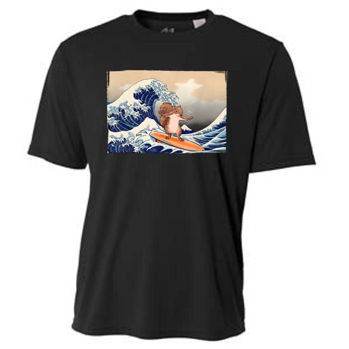 Squirrel Lover Squirrel Art Funny Surf Funny Squirrel Cooling Performance Crew T-Shirt