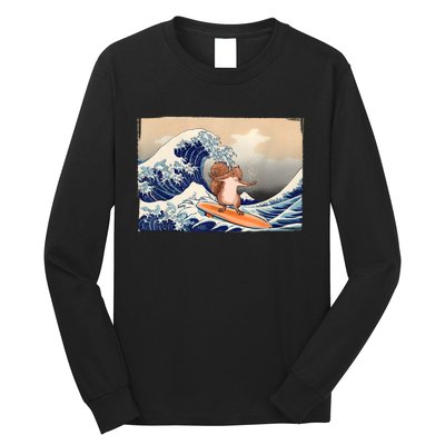 Squirrel Lover Squirrel Art Funny Surf Funny Squirrel Long Sleeve Shirt