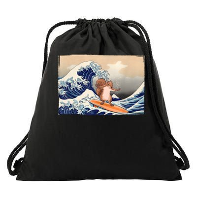 Squirrel Lover Squirrel Art Funny Surf Funny Squirrel Drawstring Bag