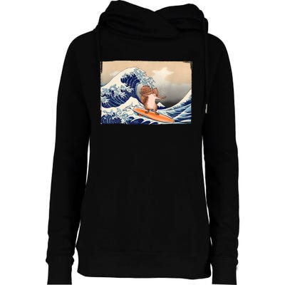 Squirrel Lover Squirrel Art Funny Surf Funny Squirrel Womens Funnel Neck Pullover Hood