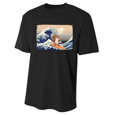 Squirrel Lover Squirrel Art Funny Surf Funny Squirrel Performance Sprint T-Shirt