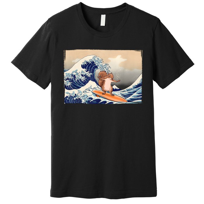 Squirrel Lover Squirrel Art Funny Surf Funny Squirrel Premium T-Shirt