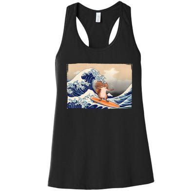 Squirrel Lover Squirrel Art Funny Surf Funny Squirrel Women's Racerback Tank