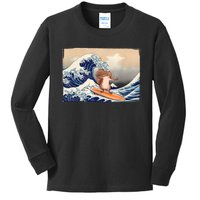 Squirrel Lover Squirrel Art Funny Surf Funny Squirrel Kids Long Sleeve Shirt