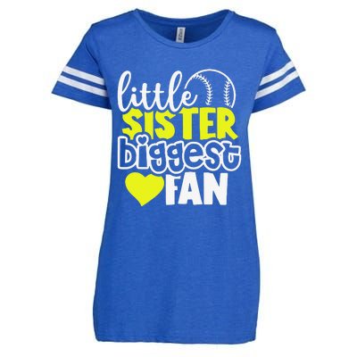 Softball Little Sister Biggest Fan Enza Ladies Jersey Football T-Shirt