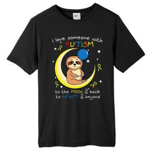 Sloth Love Someone With Puzzle Cool Autism Awareness Gift Tall Fusion ChromaSoft Performance T-Shirt