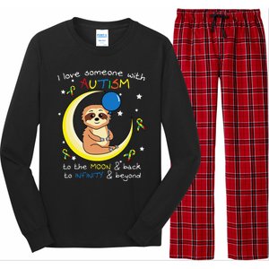 Sloth Love Someone With Puzzle Cool Autism Awareness Gift Long Sleeve Pajama Set