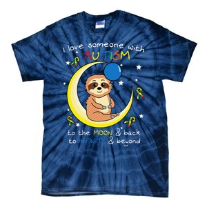 Sloth Love Someone With Puzzle Cool Autism Awareness Gift Tie-Dye T-Shirt