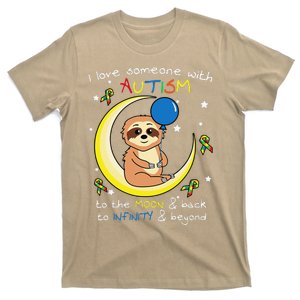 Sloth Love Someone With Puzzle Cool Autism Awareness Gift T-Shirt