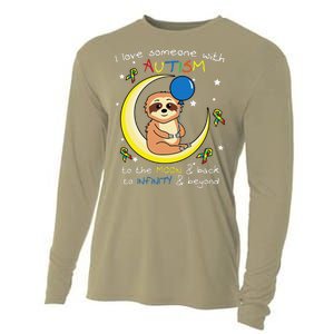 Sloth Love Someone With Puzzle Cool Autism Awareness Gift Cooling Performance Long Sleeve Crew