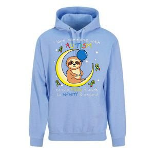 Sloth Love Someone With Puzzle Cool Autism Awareness Gift Unisex Surf Hoodie