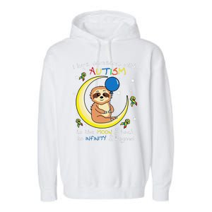 Sloth Love Someone With Puzzle Cool Autism Awareness Gift Garment-Dyed Fleece Hoodie