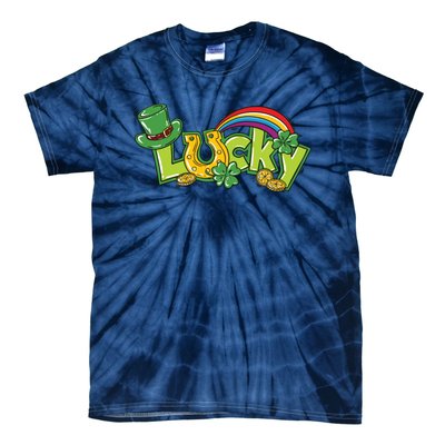 Shamrock Lucky St Patricks Day Cute Tie-Dye T-Shirt