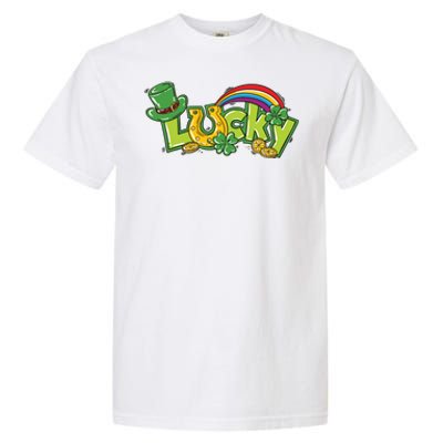 Shamrock Lucky St Patricks Day Cute Garment-Dyed Heavyweight T-Shirt