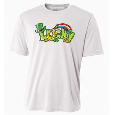 Shamrock Lucky St Patricks Day Cute Cooling Performance Crew T-Shirt