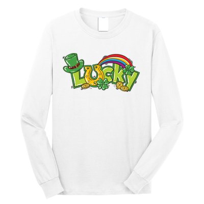 Shamrock Lucky St Patricks Day Cute Long Sleeve Shirt