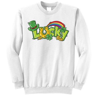 Shamrock Lucky St Patricks Day Cute Sweatshirt