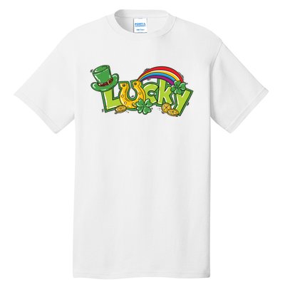 Shamrock Lucky St Patricks Day Cute Tall T-Shirt