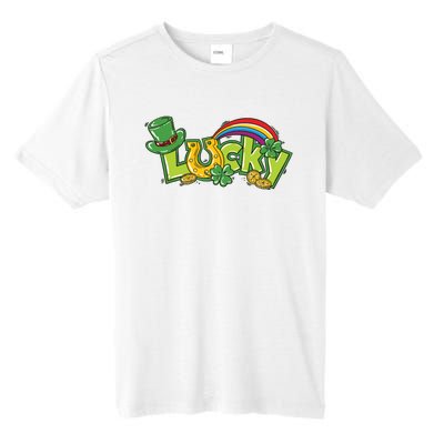 Shamrock Lucky St Patricks Day Cute Tall Fusion ChromaSoft Performance T-Shirt