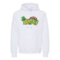 Shamrock Lucky St Patricks Day Cute Premium Hoodie