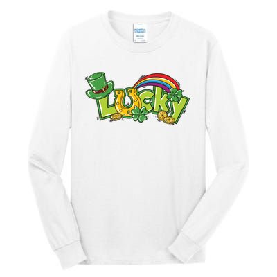 Shamrock Lucky St Patricks Day Cute Tall Long Sleeve T-Shirt