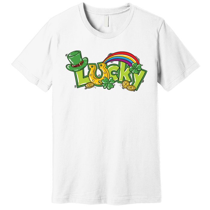 Shamrock Lucky St Patricks Day Cute Premium T-Shirt