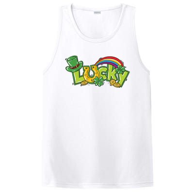 Shamrock Lucky St Patricks Day Cute PosiCharge Competitor Tank