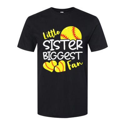 Softball Little Sister Biggest Fan Teen Softstyle® CVC T-Shirt