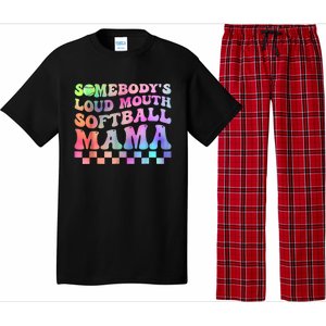 Somebody's Loudmouth Softball Mama Funny Mom Mother's Day Pajama Set