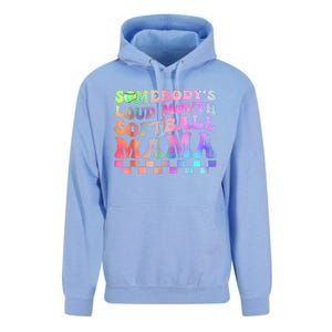 Somebody's Loudmouth Softball Mama Funny Mom Mother's Day Unisex Surf Hoodie